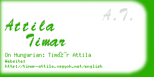 attila timar business card